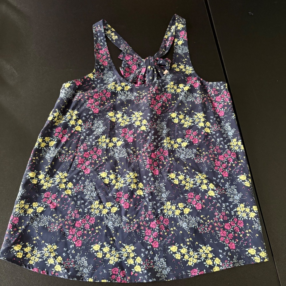 XS juicy couture 100% silk top sleeveless‎ flower feminine summer lightweight